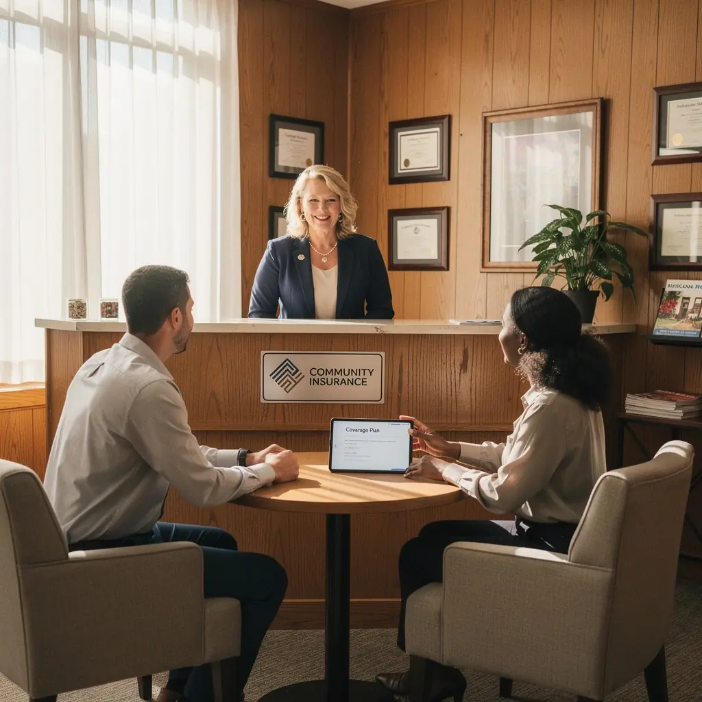 Ilustracja ukazująca porównanie różnych planów ubezpieczeń samochodowych na ekranie komputera.